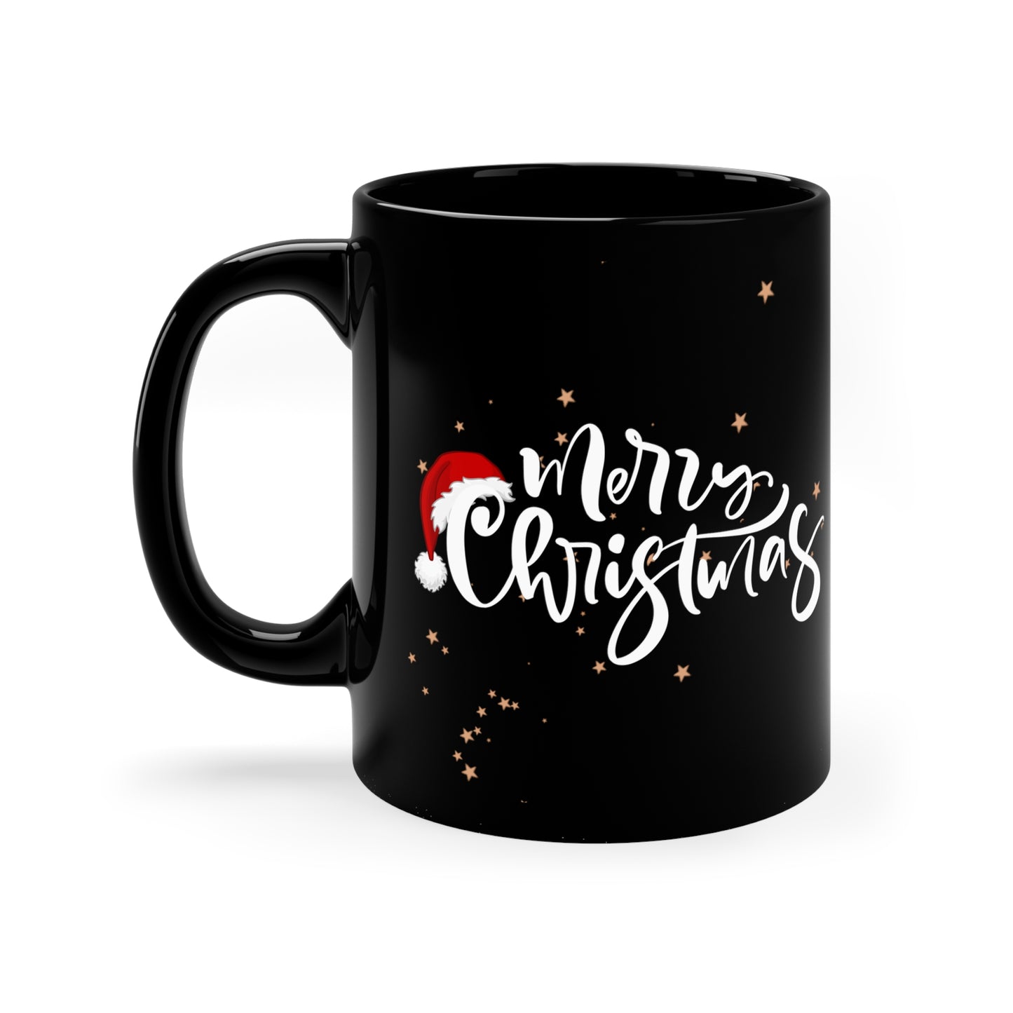 Merry Christmas 11oz Black Mug